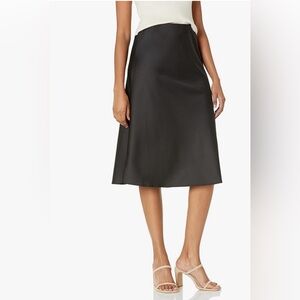 The Drop Maya’s Silky Slip Skirt, Black, Size Small